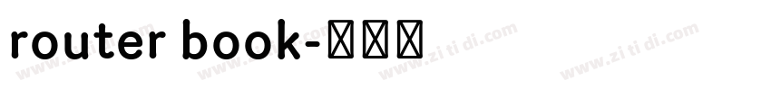 router book字体转换